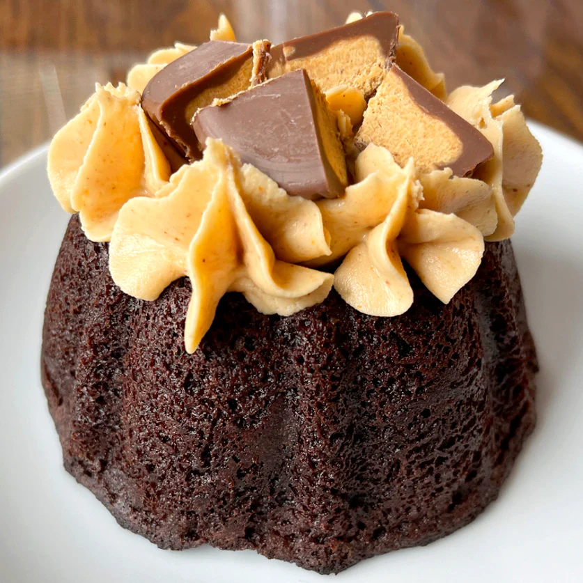 Peanut Butter Cup Bundt Cake * Sugar Free & Keto Friendly