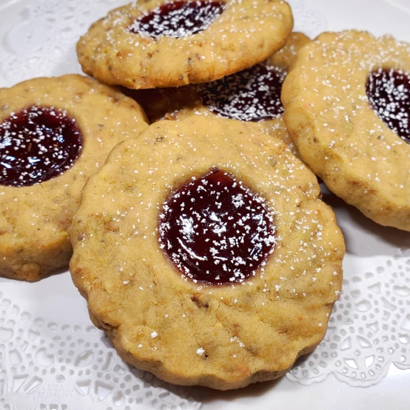 Pistachio Raspberry Thumbprint Cookies - (6 pk)