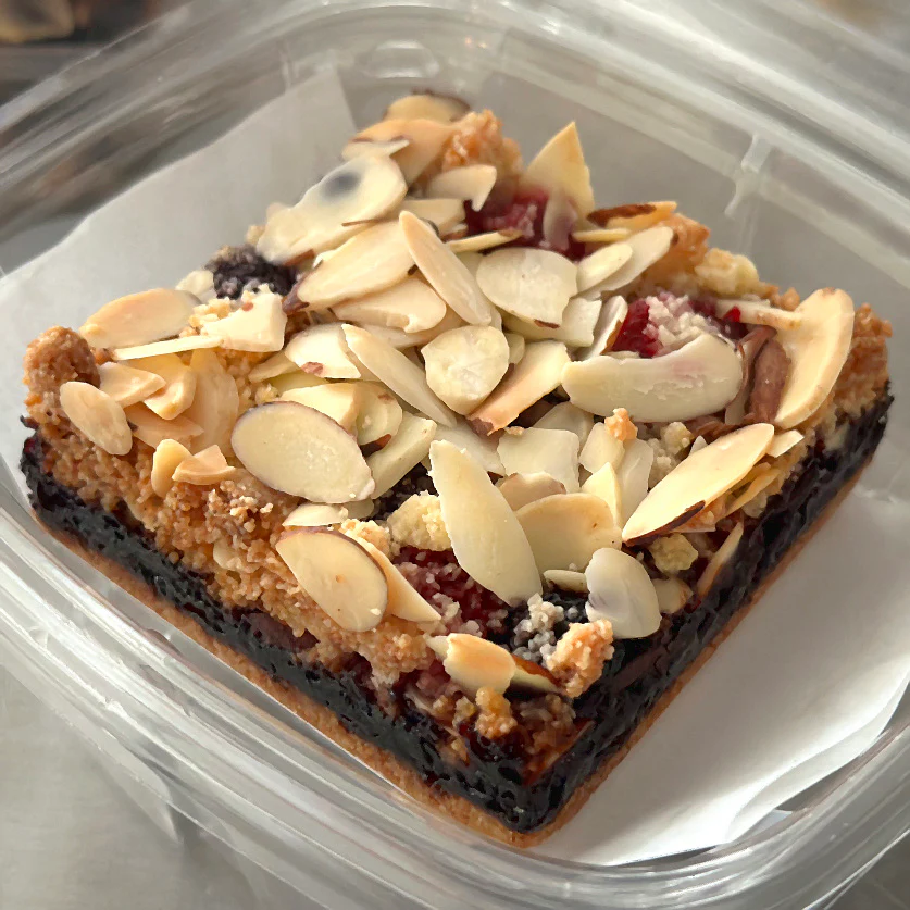 Sugar Free & Keto Friendly * Blueberry Raspberry Crumble Breakfast Bars